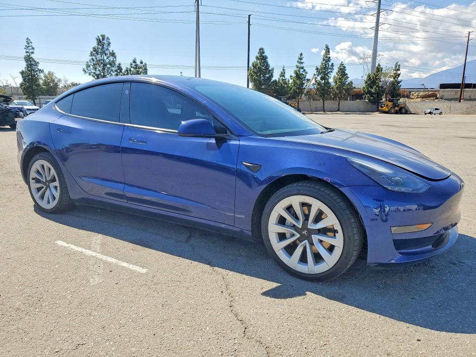 2022 Tesla Model 3 VIN 5YJ3E1EA5NF356247 COPART salvage auction — SIDE, Ca - Salvage Certificate, sold $7,900 on 2026-07-30 (photo 4)