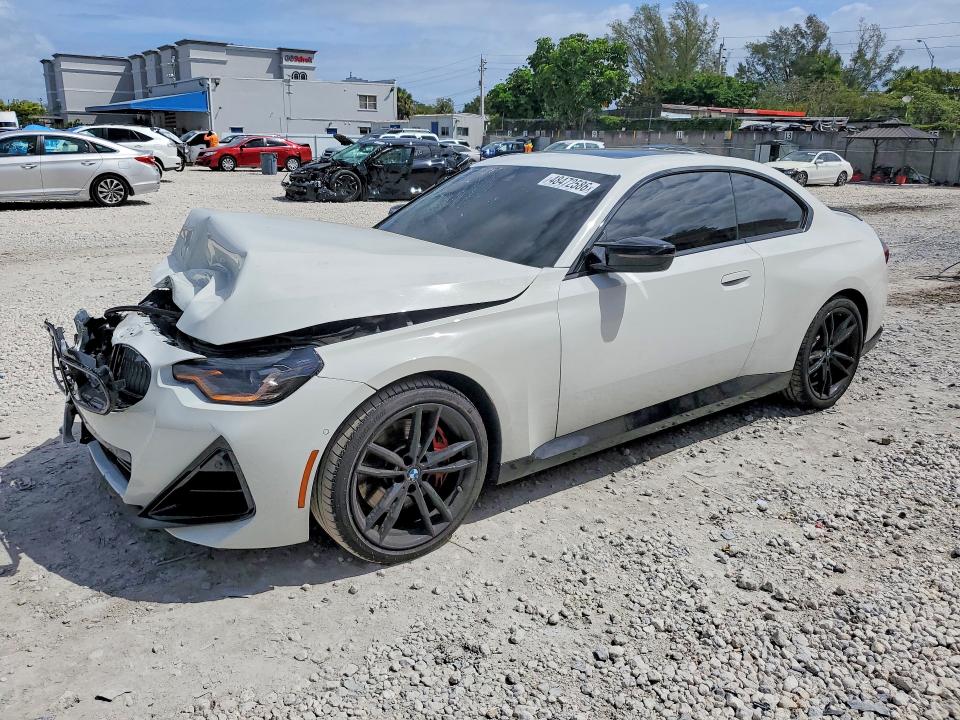 2023 BMW M240i VIN 3MW53CM02P8D62966 COPART salvage auction — Front End, FL - CERT OF TITLE SLVG REBUILDABLE, sold $14,700 on 2026-05-05 (photo 1)