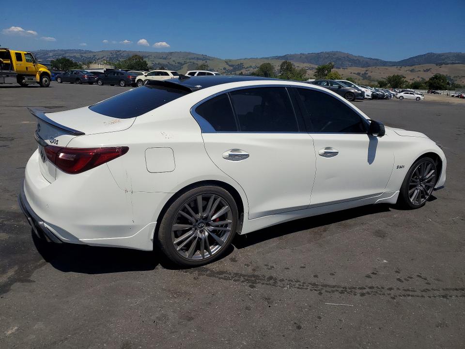 2018 Infiniti Q50 VIN JN1FV7AP1JM461303 COPART salvage auction — REAR END, CA - SALVAGE CERTIFICATE, sold $475 on 2026-07-21 (photo 3)