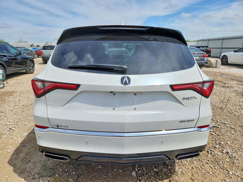 2022 Acura Mdx VIN 5J8YE1H4XNL012102 COPART salvage auction — HAIL, MO - SALVAGE CERTIFICATE OF TITLE, sold $20,200 on 2026-07-28 (photo 6)