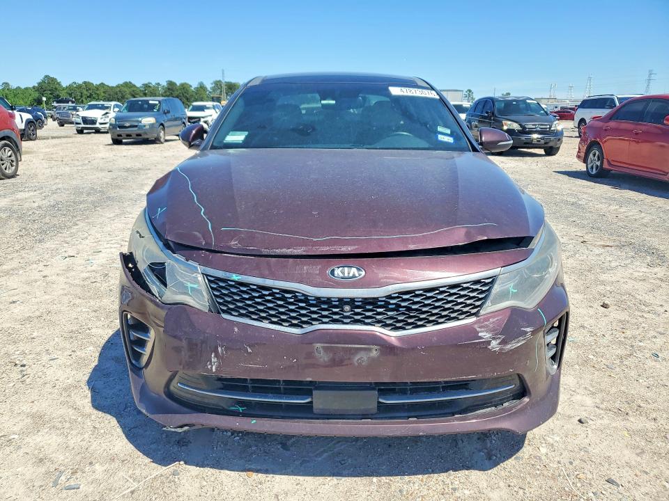 2016 Kia Optima VIN 5XXGV4L28GG052411 COPART salvage auction — FRONT END, Tx - Salvage Vehicle Title, sold $1,200 on 2026-07-31 (photo 5)