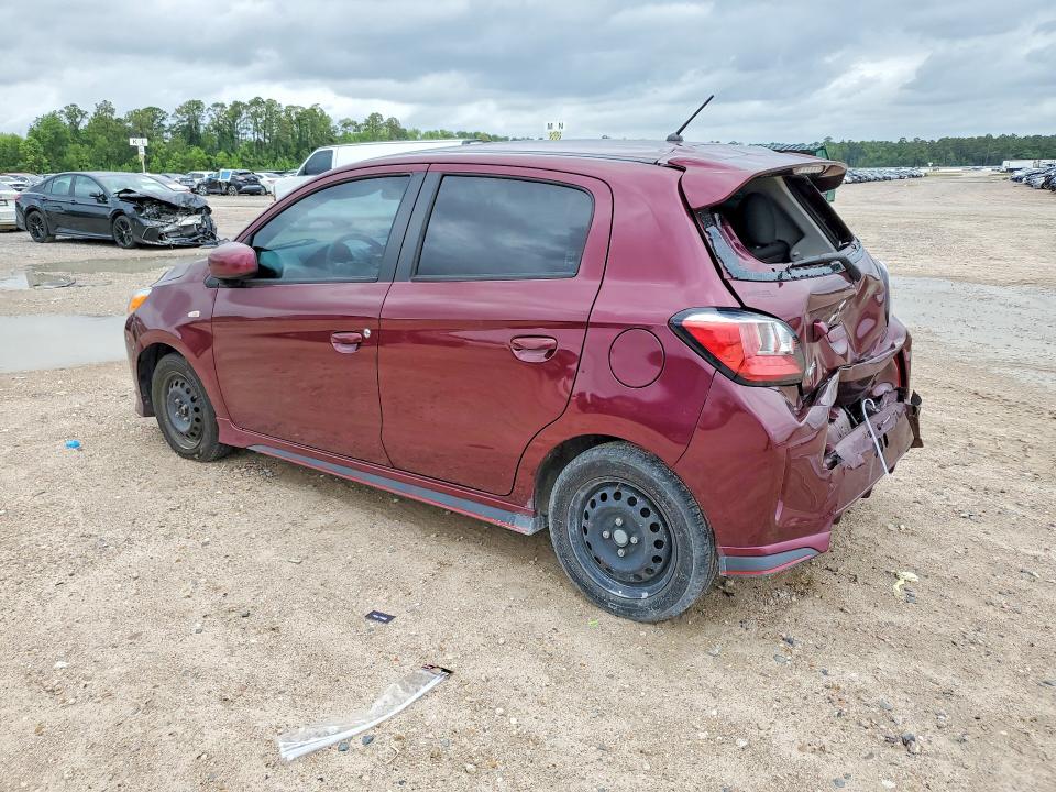 2022 Mitsubishi Mirage VIN ML32AUHJ0NH007133 COPART salvage auction — REAR END, Tx - Salvage Vehicle Title, sold $2,600 on 2026-07-24 (photo 2)