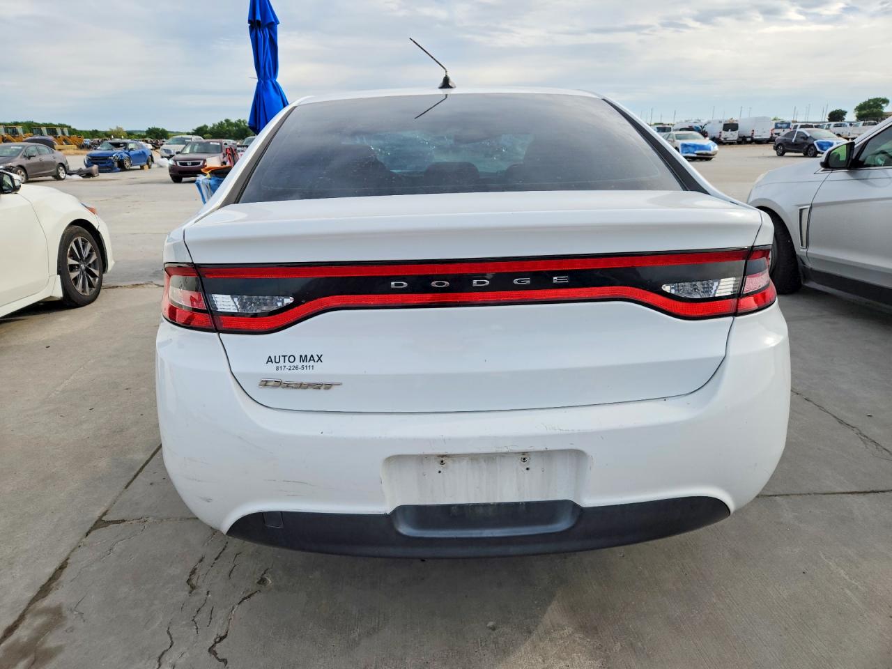 2016 Dodge Dart VIN 1C3CDFAAXGD661456 COPART salvage auction — Front End, TX - SALVAGE VEHICLE TITLE, sold $375 on 2026-07-09 (photo 6)