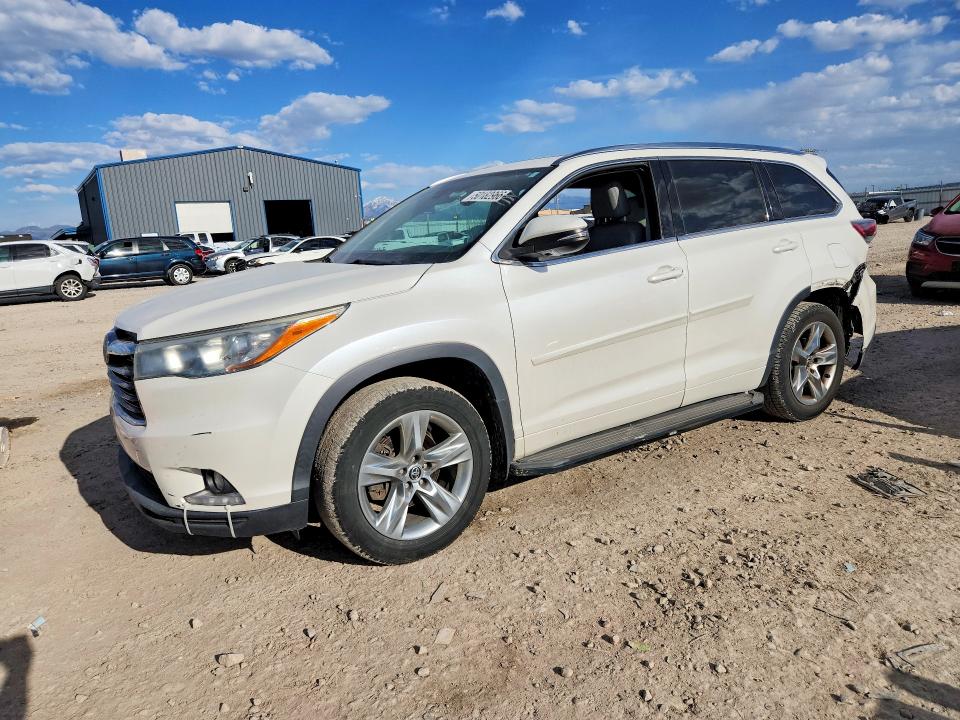 2016 Toyota Highlander VIN 5TDDKRFH1GS264364 COPART salvage auction — REAR END, Ut - Salvage Certificate, sold $6,900 on 2026-07-31 (photo 1)