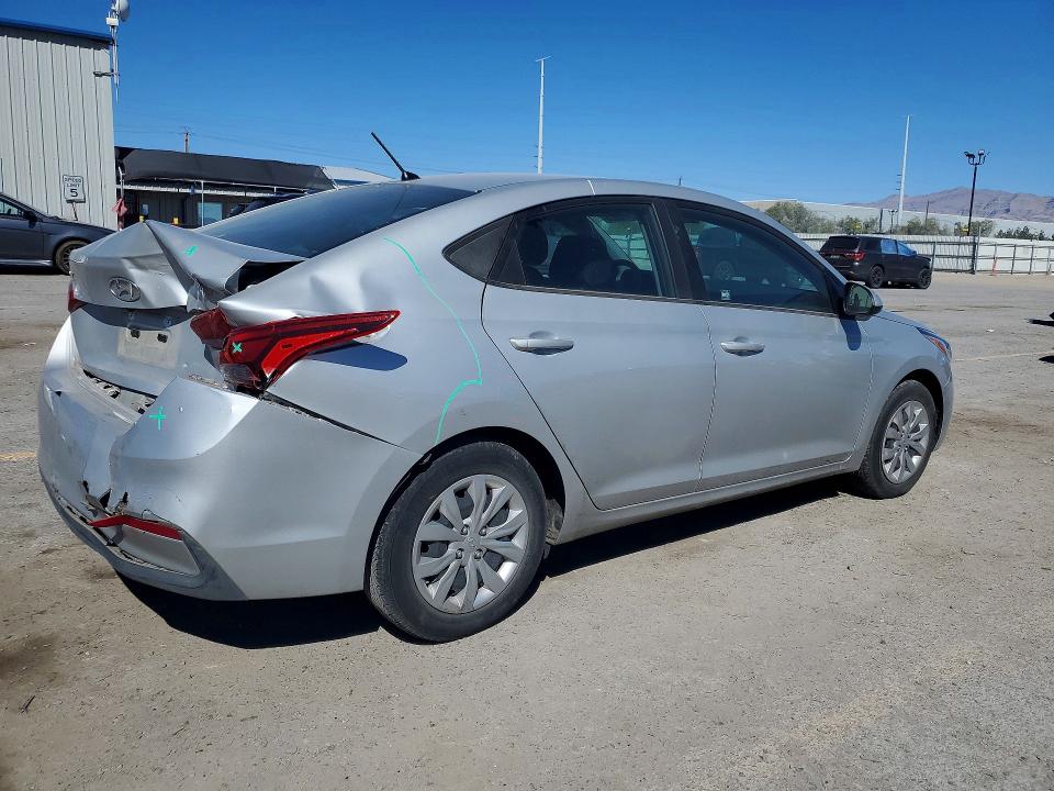 2021 Hyundai Accent VIN 3KPC24A69ME138070 COPART salvage auction — REAR END, Nv - Salvage Title, sold $3,100 on 2026-07-09 (photo 3)