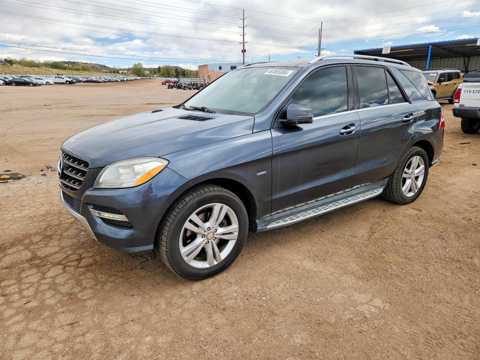 2012 Mercedes-benz Ml-class VIN 4JGDA2EB8CA017322 COPART salvage auction — MINOR DENT/SCRATCHES, NM - CERTIFICATE OF TITLE, sold $300 on 2026-07-29 (photo 1)
