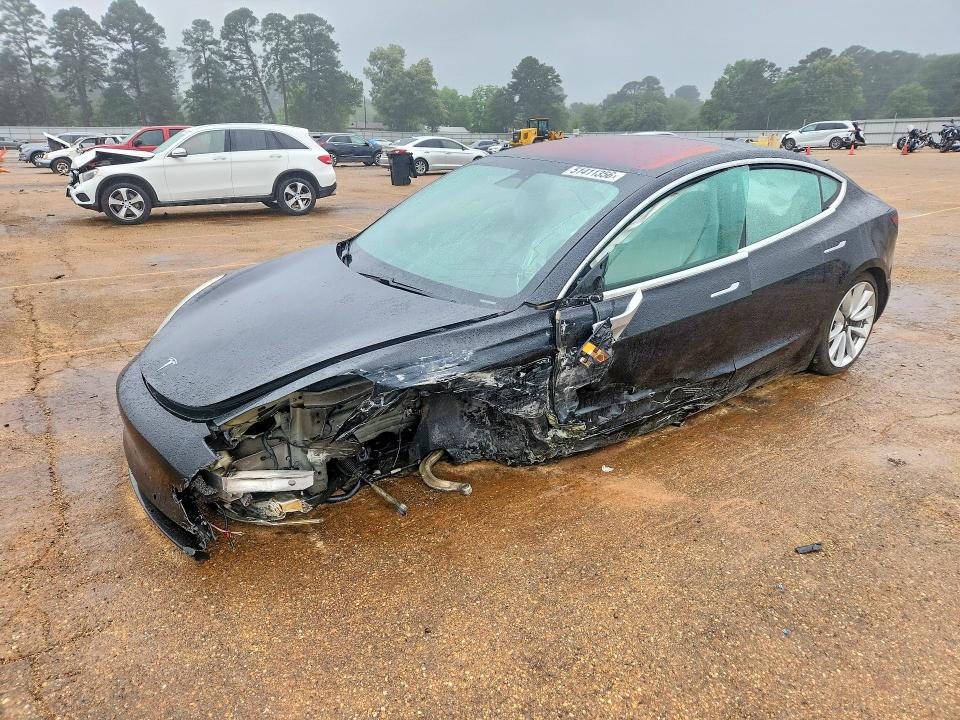 2018 Tesla Model 3 VIN 5YJ3E1EB3JF135054 COPART salvage auction — FRONT END, Tx - Salvage Vehicle Title, sold $2,050 on 2026-07-27 (photo 1)