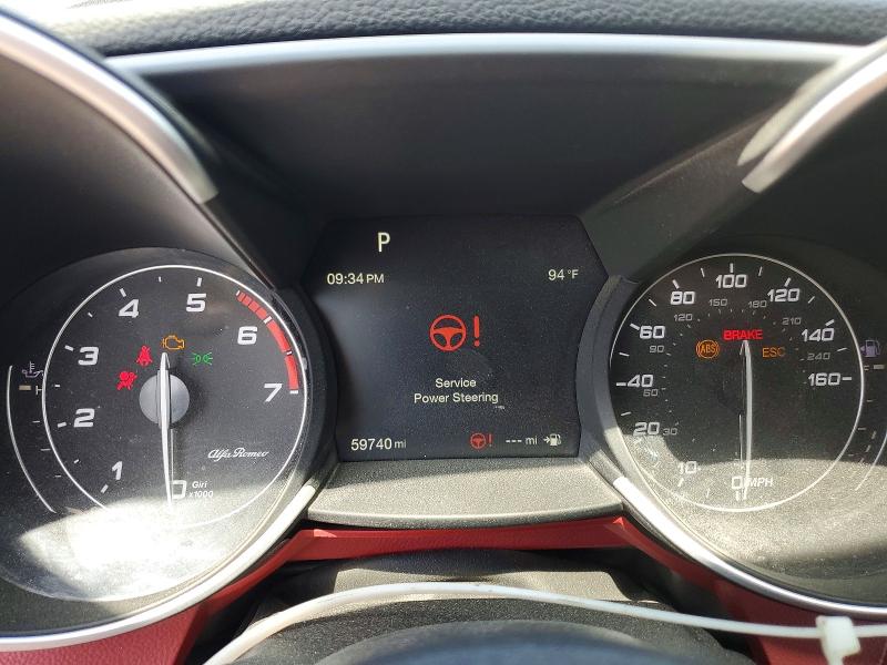 2019 Alfa romeo Giulia VIN ZARFAMAN7K7622510 COPART salvage auction — REAR END, Tx - Salvage Vehicle Title, sold $4,050 on 2026-07-03 (photo 9)