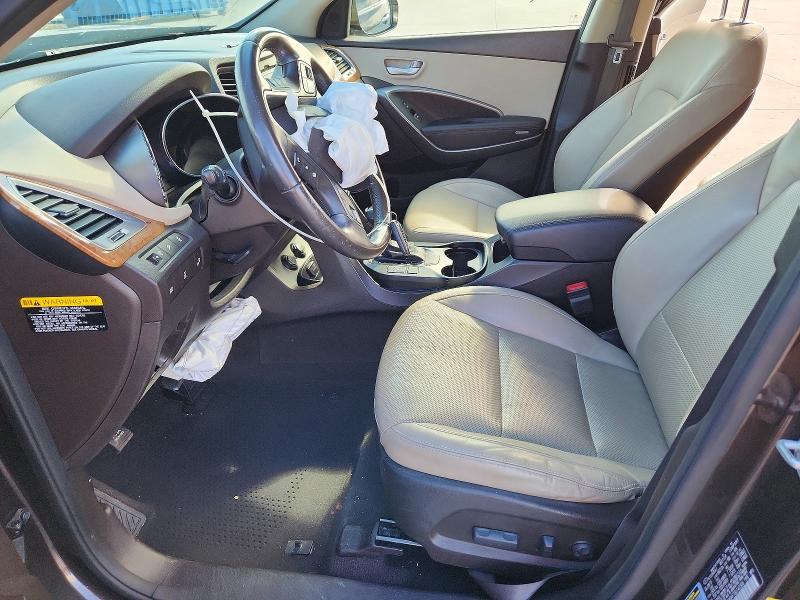 2016 Hyundai Santa fe VIN KM8SNDHF7GU142306 COPART salvage auction — FRONT END, Tx - Salvage Vehicle Title, sold $1,550 on 2026-07-23 (photo 7)