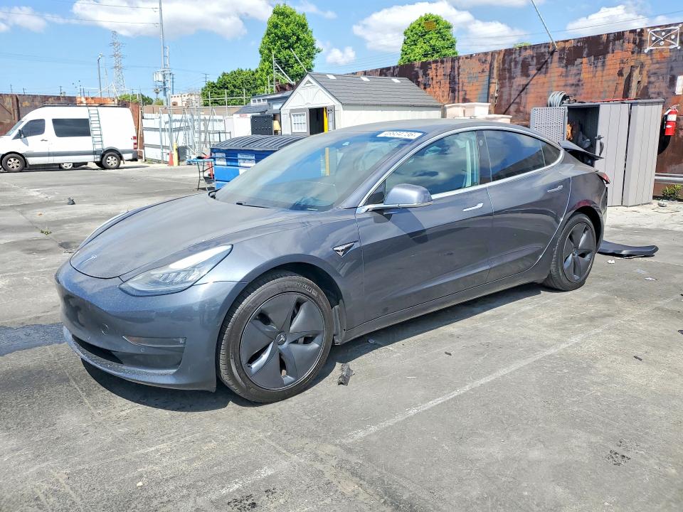 2019 Tesla Model 3 VIN 5YJ3E1EAXKF396366 COPART salvage auction — REAR END, CA - SALVAGE CERTIFICATE, sold $5,700 on 2026-07-29 (photo 1)