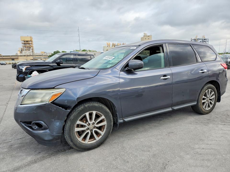 2014 Nissan Pathfinder VIN 5N1AR2MNXEC683287 COPART salvage auction — FRONT END, Ms - Dealer Only Clean Title (P), sold $600 on 2026-07-29 (photo 1)