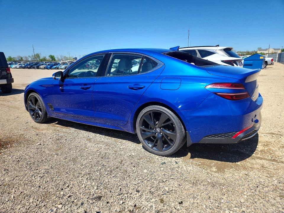 2023 Genesis G70 VIN KMTG34TA7PU107813 COPART salvage auction — HAIL, Ia - Cert Of Title-Salvage Title, sold $1,000 on 2026-07-08 (photo 2)