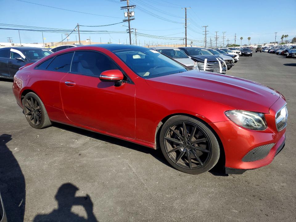 2018 Mercedes-benz E-class VIN WDD1J6FB1JF022719 COPART salvage auction — MINOR DENT/SCRATCHES, Ca - Dis/Dlr/Exp Only Clean Title, sold $7,800 on 2026-07-17 (photo 4)