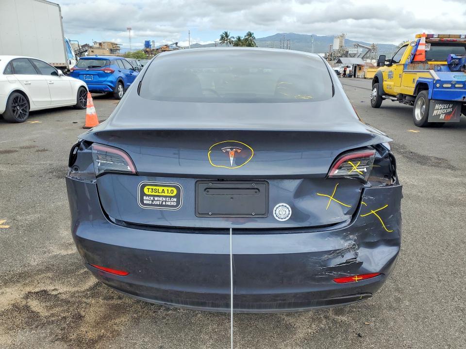 2023 Tesla Model 3 VIN 5YJ3E1EA4PF559438 COPART salvage auction — REAR END, Hi - Certificate Of Salvage, sold $2,150 on 2026-08-31 (photo 6)