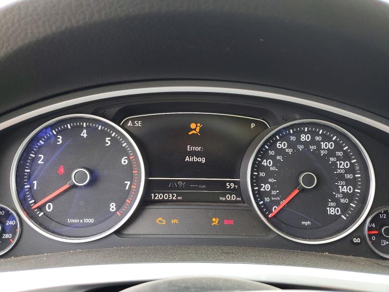 2016 Volkswagen Touareg VIN WVGEF9BP9GD010835 COPART salvage auction — FRONT END, Wa - Vehicle Cert Of Ownership-Titl, sold $2,950 on 2026-07-10 (photo 9)