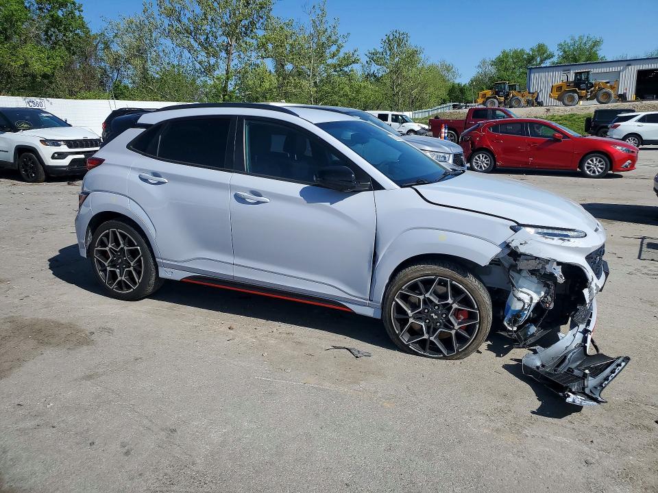 2022 Hyundai Kona VIN KM8KH3AC6NU001841 COPART salvage auction — FRONT END, Mo - Salvage Certificate Of Title, sold $6,000 on 2026-07-10 (photo 4)