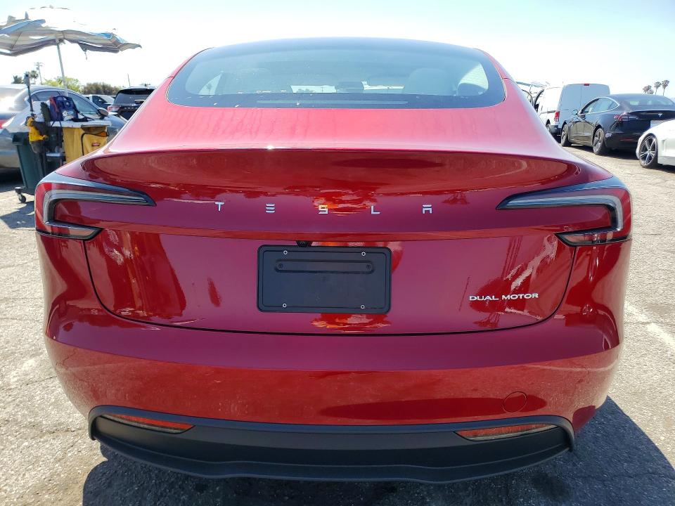 2025 Tesla Model 3 VIN 5YJ3E1EB0SF909147 COPART salvage auction — SIDE, Ca - Salvage Certificate, sold $13,300 on 2026-07-31 (photo 6)