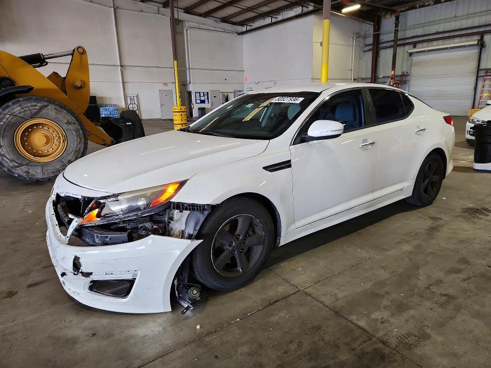 2015 Kia Optima VIN KNAGM4A76F5639417 COPART salvage auction — FRONT END, Salvage Title, sold $600 on 2026-09-04 (photo 1)