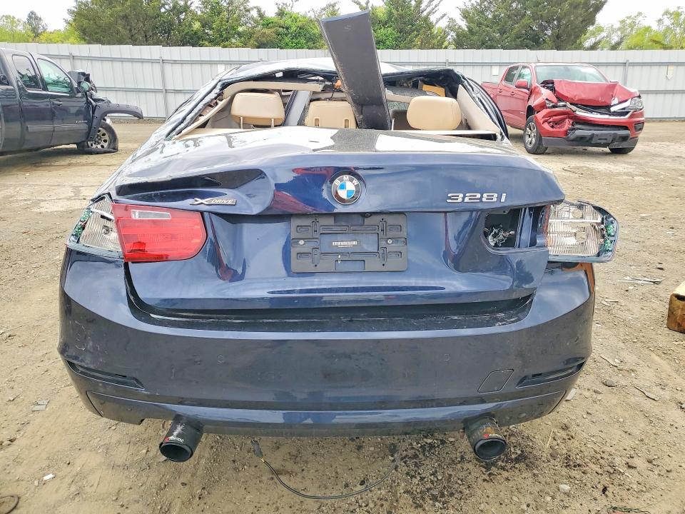 2013 BMW 3er VIN WBA3B5C53DF595048 COPART salvage auction — ROLLOVER, Nj - Cert Of Title-Salvage, sold $400 on 2026-07-13 (photo 6)