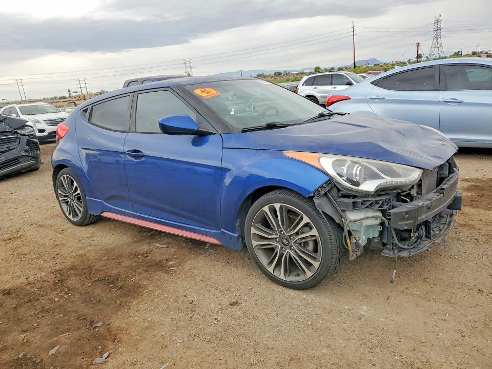 2016 Hyundai Veloster VIN KMHTC6AE8GU286163 COPART salvage auction — FRONT END, Id - Salvage Certificate Of Title, sold $2,000 on 2026-07-10 (photo 4)