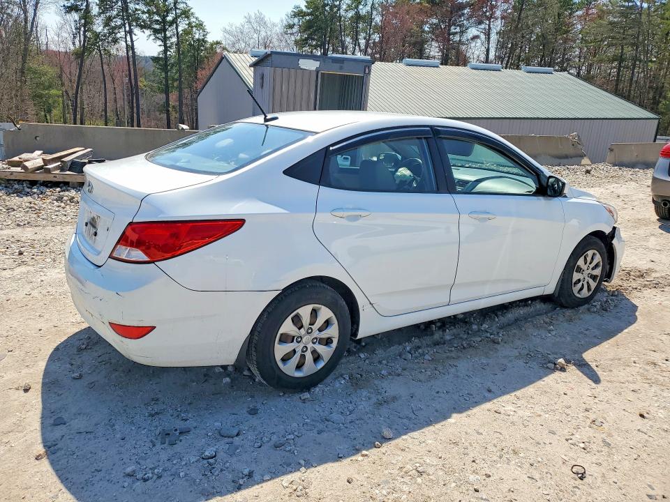 2016 Hyundai Accent VIN KMHCT4AE1GU162742 COPART salvage auction — FRONT END, Ma - Cert Of Title-Reconstrctd Coll, sold $2,650 on 2026-07-29 (photo 3)