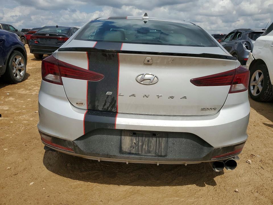 2019 Hyundai Elantra VIN KMHD04LB2KU830007 COPART salvage auction — FRONT END, TX - SALVAGE VEHICLE TITLE, sold $1,500 on 2026-07-30 (photo 6)