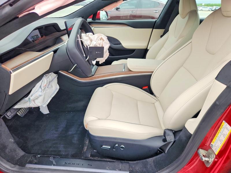 2021 Tesla Model s VIN 5YJSA1E65MF438657 COPART salvage auction — FRONT END, Tx - Certificate Of Title, sold $19,500 on 2026-07-02 (photo 7)
