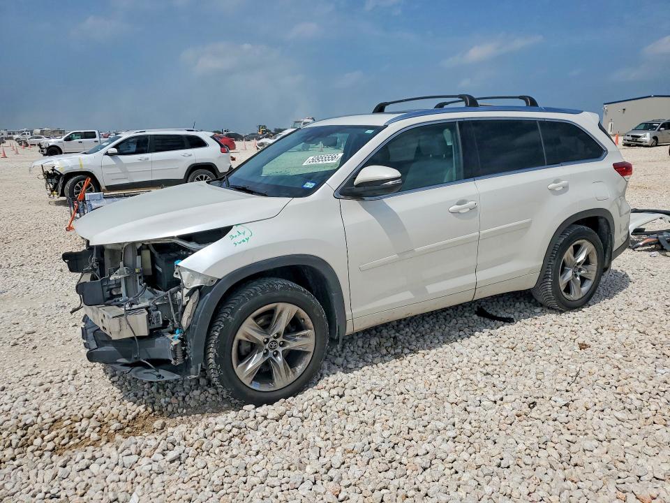 2019 Toyota Highlander VIN 5TDDZRFH2KS950689 COPART salvage auction — FRONT END, Tx - Salvage Vehicle Title, sold $2,100 on 2026-07-30 (photo 1)