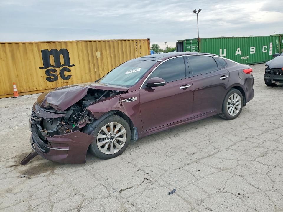 2016 Kia Optima VIN 5XXGU4L39GG101918 COPART salvage auction — FRONT END, In - Cert Of Title-Salvage Title, sold $675 on 2026-07-28 (photo 1)
