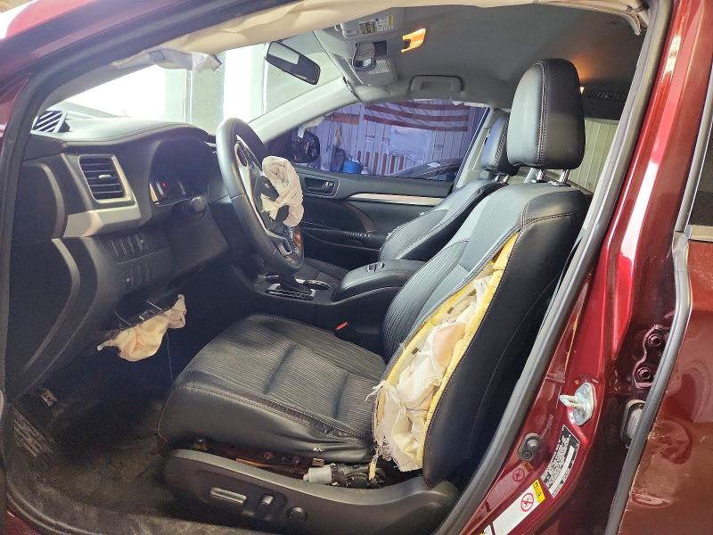 2014 Toyota Highlander VIN 5TDBKRFH8ES031585 COPART salvage auction — FRONT END, Wv - Certificate Of Title, sold $250 on 2026-07-07 (photo 7)