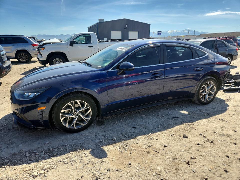 2021 Hyundai Sonata VIN 5NPEL4JA0MH097253 COPART salvage auction — REAR END, Id - Salvage Certificate Of Title, sold $2,150 on 2026-07-24 (photo 1)
