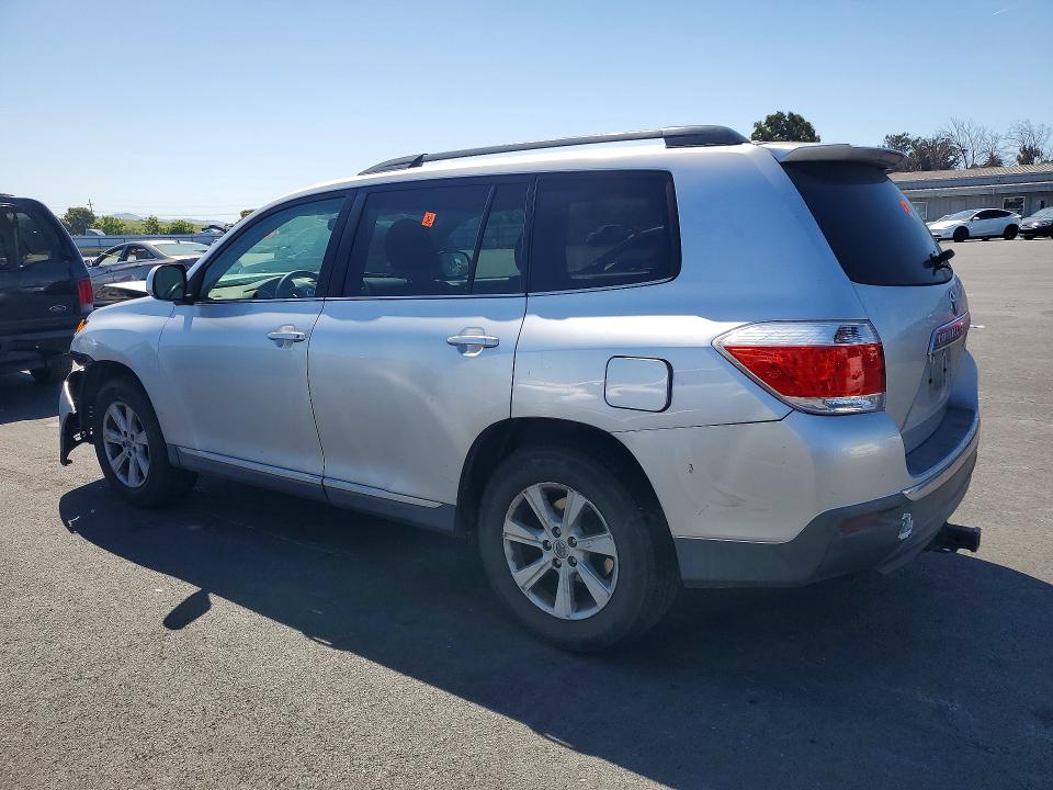2013 Toyota Highlander VIN 5TDZK3EH4DS116600 COPART salvage auction — FRONT END, Ca - Salvage Certificate, sold $60 on 2026-07-27 (photo 2)