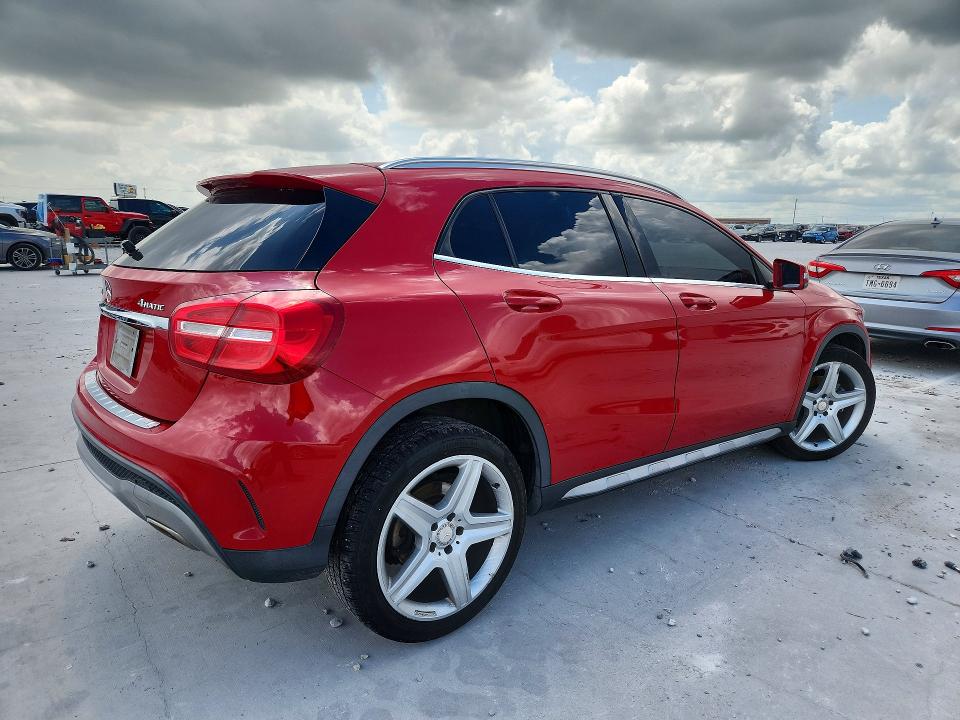 2015 Mercedes-benz Gla-klasse VIN WDCTG4GB8FJ100044 COPART salvage auction — FRONT END, Tx - Salvage Vehicle Title, sold $2,650 on 2026-07-17 (photo 3)