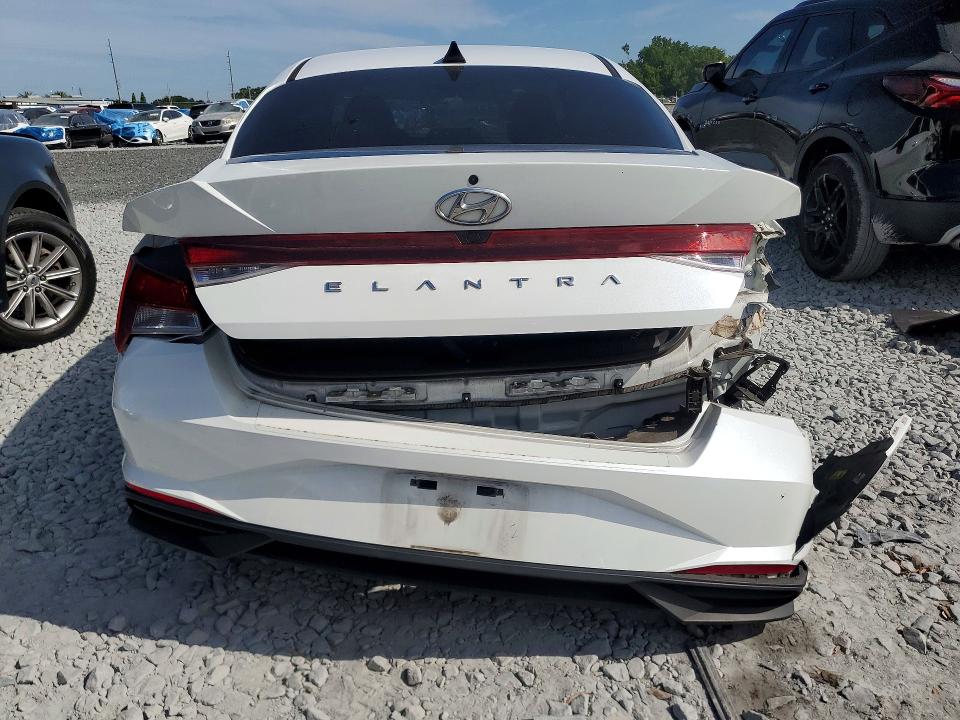 2021 Hyundai Elantra VIN 5NPLS4AGXMH011168 COPART salvage auction — REAR END, Fl - Certificate Of Destruction, sold $3,050 on 2026-07-07 (photo 6)