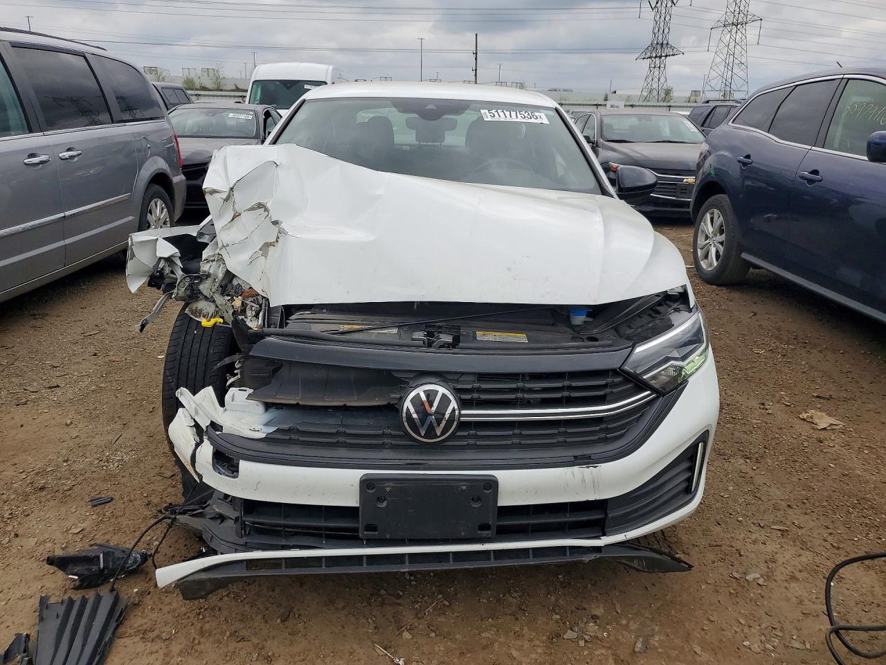 2024 Volkswagen Jetta VIN 3VWBM7BU3RM049934 COPART salvage auction — Front End, MA - CERT OF TITLE-SALVAGE, sold $2,400 on 2026-07-09 (photo 5)