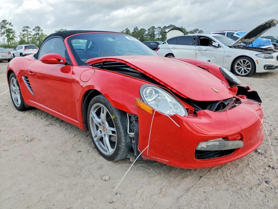2007 Porsche Boxster VIN WP0CA29827U712334 COPART salvage auction — FRONT END, TX - SALVAGE VEHICLE TITLE, sold $2,150 on 2026-07-14 (photo 4)