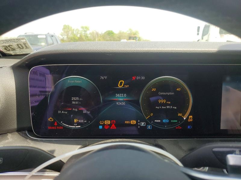 2021 Mercedes-benz E-klasse VIN W1KZF5KB1MA879421 COPART salvage auction — FRONT END, Nj - Cert Of Title-Salvage, sold $19,100 on 2026-07-21 (photo 9)