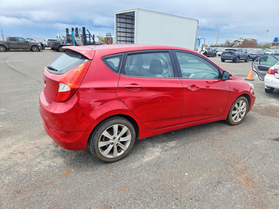 2013 Hyundai Accent VIN KMHCU5AE3DU078596 COPART salvage auction — REAR END, Hi - Certificate Of Salvage, sold $25 on 2026-07-27 (photo 3)