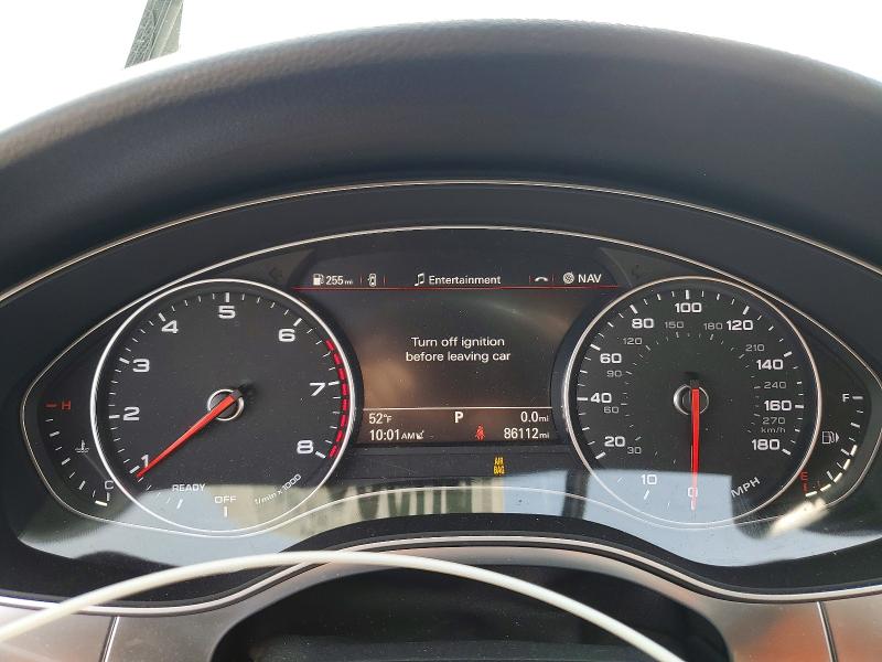 2017 Audi A7 VIN WAU22AFCXHN083152 COPART salvage auction — FRONT END, In - Certificate Of Title, sold $5,300 on 2026-07-09 (photo 9)