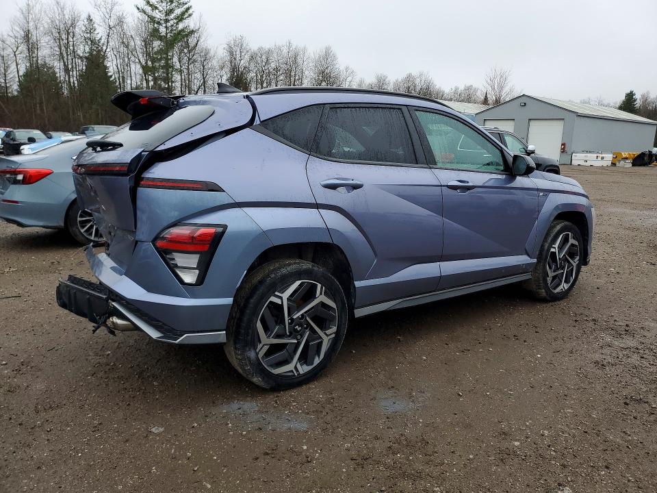 2024 Hyundai Kona VIN KM8HACA34RU177792 COPART salvage auction — REAR END, ON - PERMIT SALVAGE, sold $7,800 on 2026-07-28 (photo 3)
