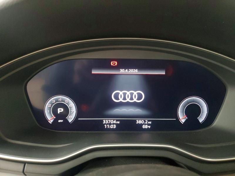 2020 Audi A5 VIN WAU3NGF58LN003789 COPART salvage auction — FRONT END, On - Permit No Brand - Unfit, sold $1,600 on 2026-07-29 (photo 9)