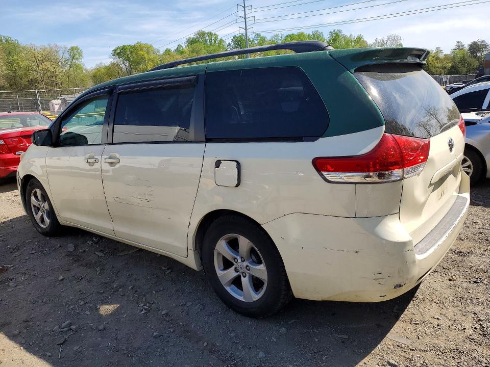 2011 Toyota Sienna VIN 5TDKK3DC9BS012477 COPART salvage auction — FRONT END, Md - Cert Of Salvage > 75% Damage, sold $225 on 2026-07-24 (photo 2)