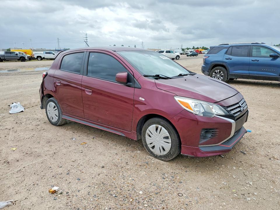 2022 Mitsubishi Mirage VIN ML32AUHJ0NH007133 COPART salvage auction — REAR END, Tx - Salvage Vehicle Title, sold $2,600 on 2026-07-24 (photo 4)