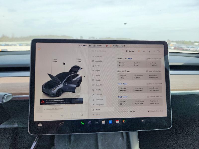 2023 Tesla Model y VIN 7SAYGDEE0PF695489 COPART salvage auction — FRONT END, MI, sold $13,800 on 2026-07-23 (photo 9)
