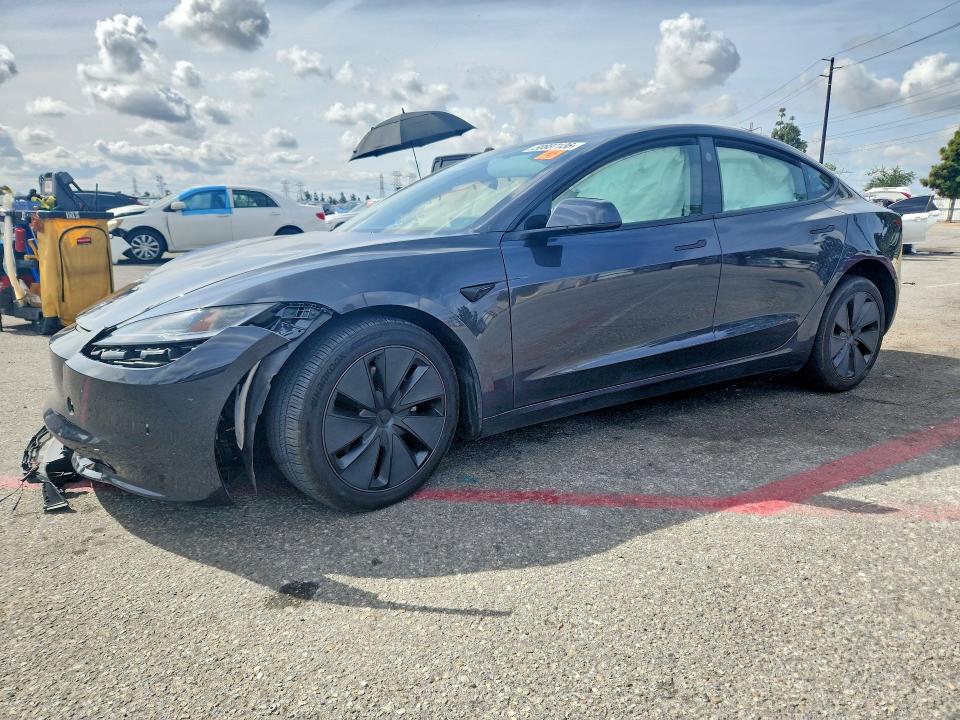 2024 Tesla Model 3 VIN 5YJ3E1EA5RF869231 COPART salvage auction — FRONT END, Ca - Salvage Certificate, sold $7,200 on 2026-07-09 (photo 1)