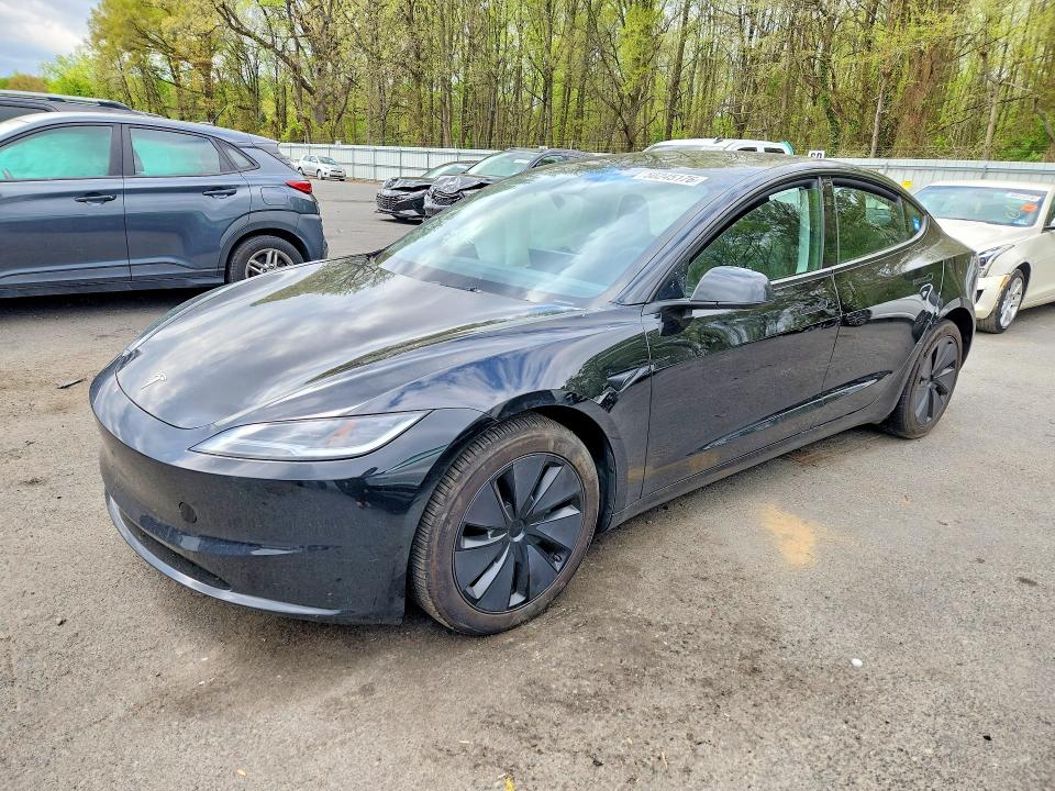 2025 Tesla Model 3 VIN 5YJ3E1EB8SF048705 COPART salvage auction — SIDE, Nj - Cert Of Title-Salvage, sold $13,900 on 2026-07-21 (photo 1)