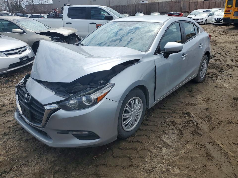 2017 Mazda 3 VIN JM1BN1U76H1107261 COPART salvage auction — FRONT END, ON - PERMIT SALVAGE, sold $575 on 2026-07-14 (photo 1)