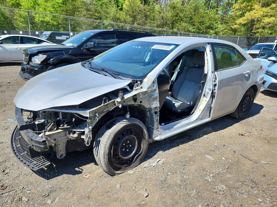 2016 Toyota Corolla VIN 5YFBURHE8GP544697 COPART salvage auction — FRONT END, Md - Cert Of Salvage > 75% Damage, sold $3,050 on 2026-07-17 (photo 1)