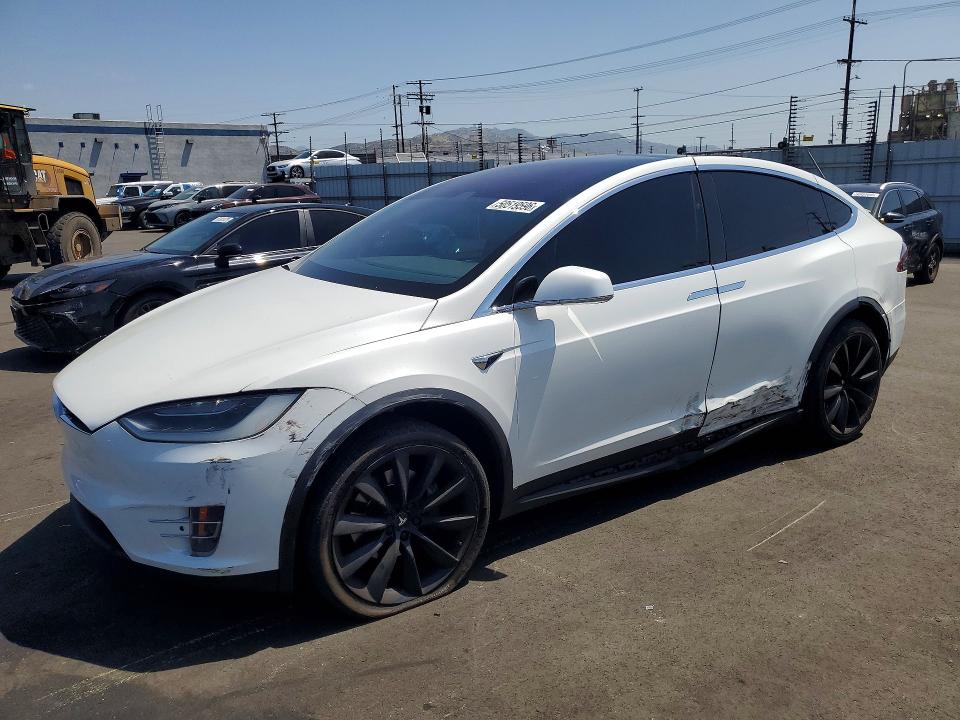 2017 Tesla Model x VIN 5YJXCDE28HF066767 COPART salvage auction — SIDE, Ca - Salvage Certificate, sold $7,000 on 2026-07-08 (photo 1)