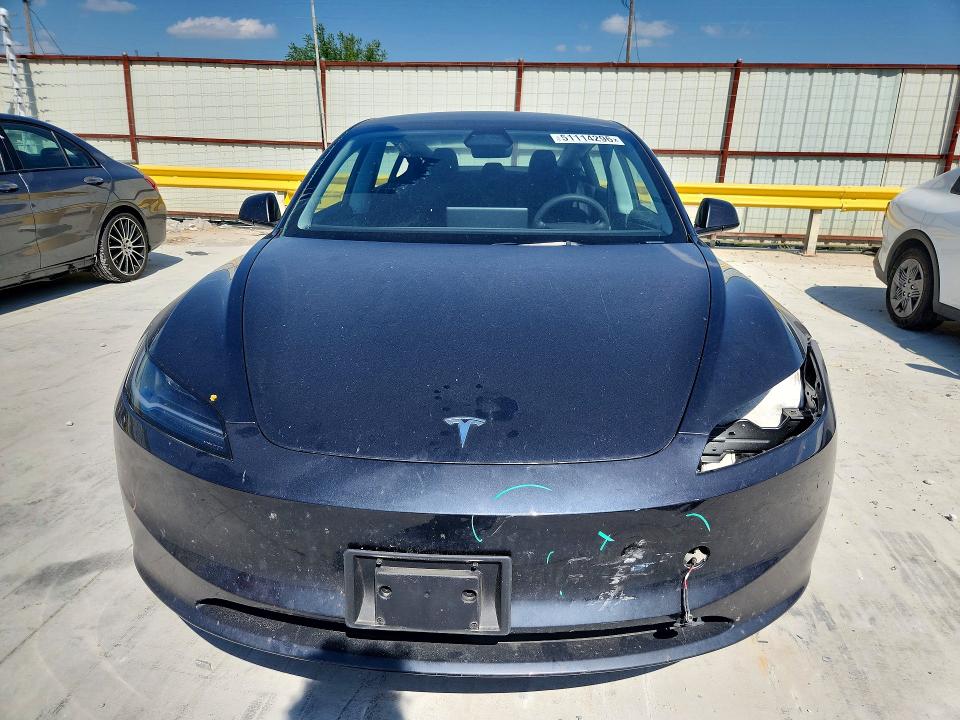 2025 Tesla Model 3 VIN 5YJ3E1EA2SF971186 COPART salvage auction — REAR END, Tx - Salvage Vehicle Title, sold $15,000 on 2026-07-24 (photo 5)